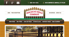 Desktop Screenshot of discountfenceamarillo.com